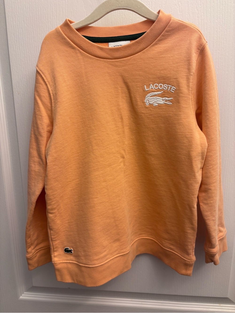 Lacoste Orange Crewneck Sweatshirt - Kids Size 8